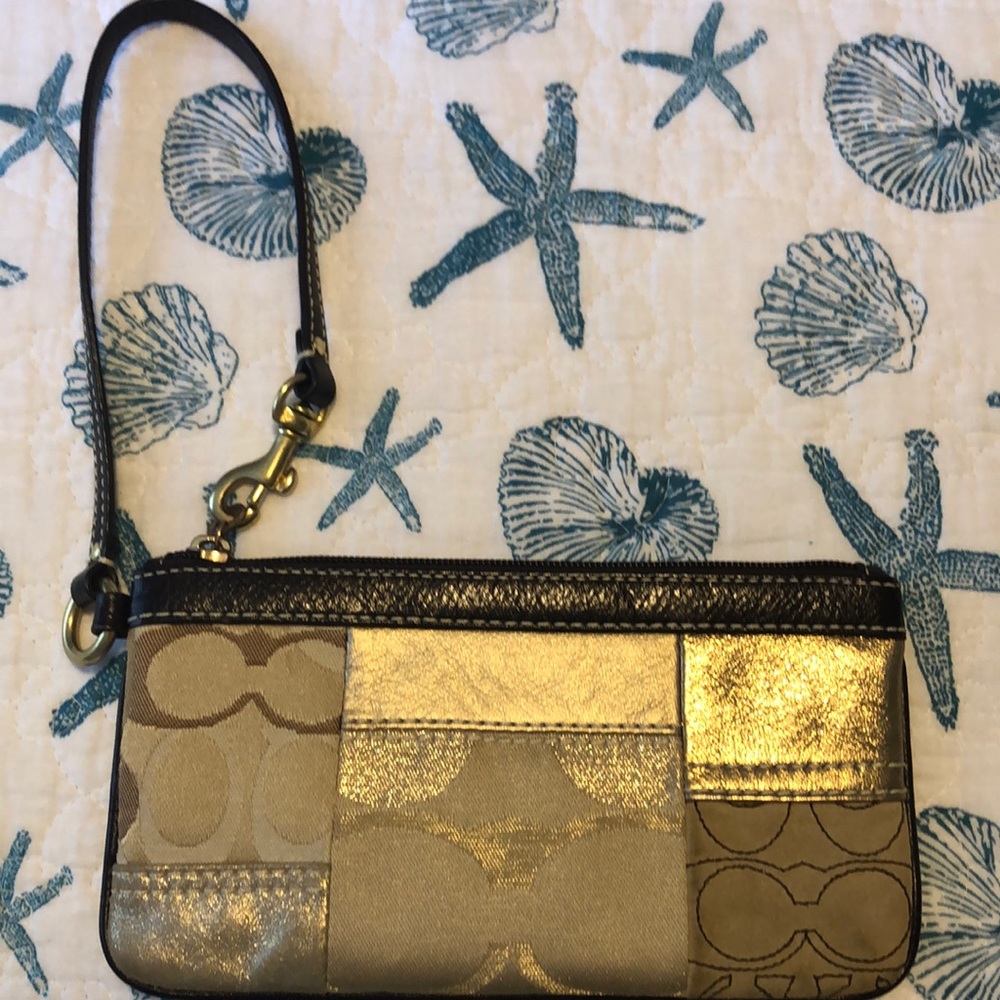 Patchwork Coach Wristlet - image 1